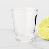 Personalisierte Trauzeugen Tuxedo Schnapsglas (Links)