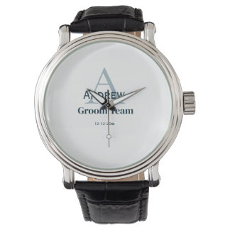 personalisierte Trauzeugen von einfachen Monogramm Armbanduhr