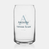 personalisierte Trauzeugen von einfachen Monogramm Dosenglas (Vorderseite)