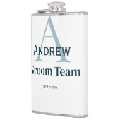 personalisierte Trauzeugen von einfachen Monogramm Flachmann (Links)