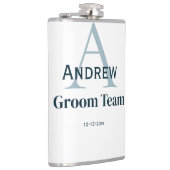 personalisierte Trauzeugen von einfachen Monogramm Flachmann (Rechts)