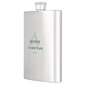 personalisierte Trauzeugen von einfachen Monogramm Flachmann (Links)