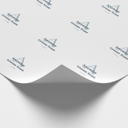 personalisierte Trauzeugen von einfachen Monogramm Geschenkpapier (Ecke)