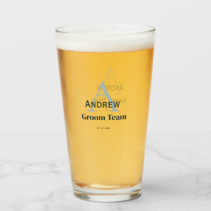 personalisierte Trauzeugen von einfachen Monogramm Glas