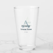 personalisierte Trauzeugen von einfachen Monogramm Glas (Rückseite)
