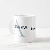 personalisierte Trauzeugen von einfachen Monogramm Kaffeetasse (Vorderseite Links)