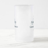 personalisierte Trauzeugen von einfachen Monogramm Mattglas Bierglas (Mittel)