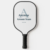 personalisierte Trauzeugen von einfachen Monogramm Pickleball Schläger (Rückseite)