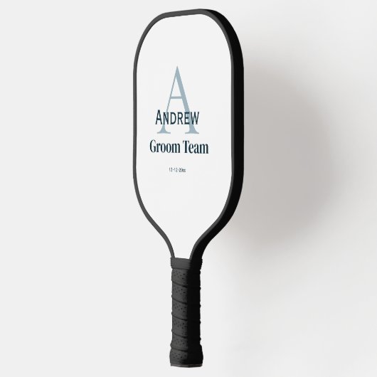 personalisierte Trauzeugen von einfachen Monogramm Pickleball Schläger (Links)
