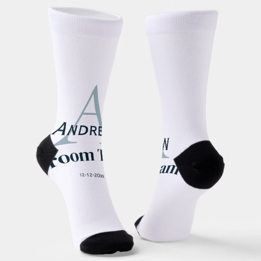 personalisierte Trauzeugen von einfachen Monogramm Socken (Gewinkelt)