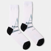 personalisierte Trauzeugen von einfachen Monogramm Socken (Rechts)