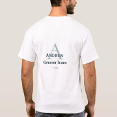 personalisierte Trauzeugen von einfachen Monogramm T-Shirt (Rückseite)