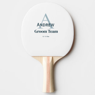personalisierte Trauzeugen von einfachen Monogramm Tischtennis Schläger