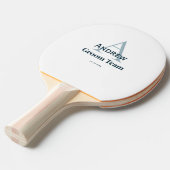 personalisierte Trauzeugen von einfachen Monogramm Tischtennis Schläger (Vorderseite)
