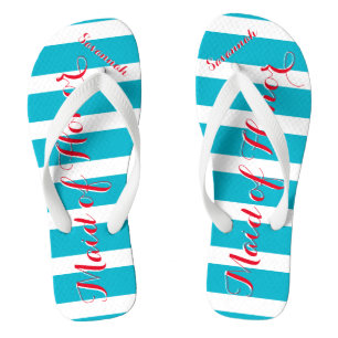 Personalisierte Trauzeugin Aqua oder Farbe Badesandalen