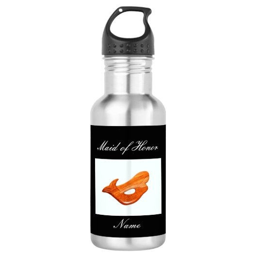 personalisierte Trauzeugin Edelstahlflasche (Vorderseite)