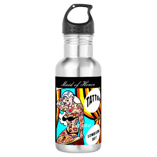 Personalisierte Trauzeugin Edelstahlflasche (Vorderseite)