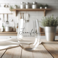 Personalisierte Trauzeugin Edelstahlglas