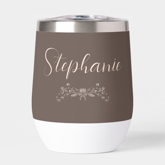 Personalisierte Trauzeugin Elegantes Mocha-Skript (Vorderseite)