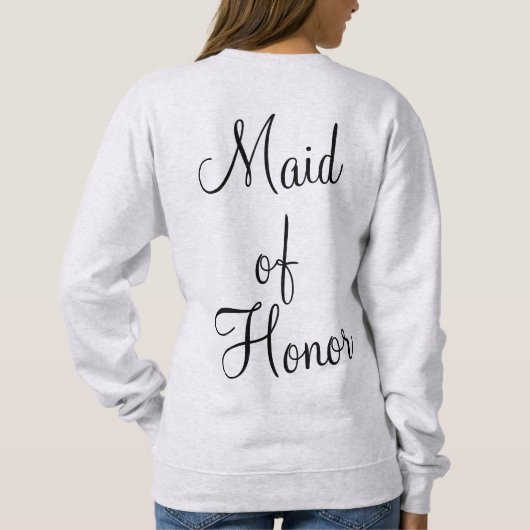 Personalisierte Trauzeugin Geschenk Bridesmaid Cus Sweatshirt (Rückseite)