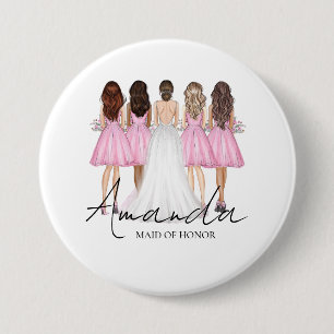 Personalisierte Trauzeugin Individuelle Name-Gesch Button