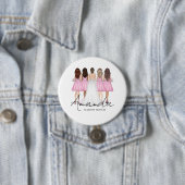 Personalisierte Trauzeugin Individuelle Name-Gesch Button (Beispiel)