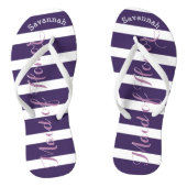 Personalisierte Trauzeugin Lila oder Farbe Badesandalen (Fußbett)