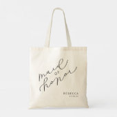 Personalisierte Trauzeugin Niedliche Script Tote T Tragetasche (Rückseite)