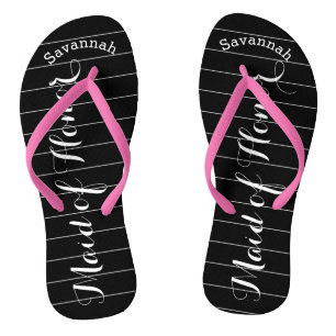 Personalisierte Trauzeugin PINK oder Farbe Badesandalen