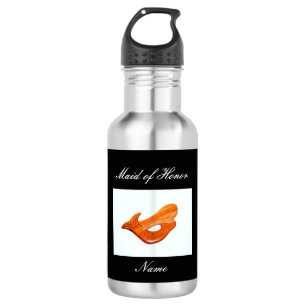 personalisierte Trauzeugin rothaarige Meerjungfrau Edelstahlflasche