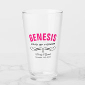 PERSONALISIERTE TRAUZEUGIN WEDING PARTY GLAS (Vorderseite)