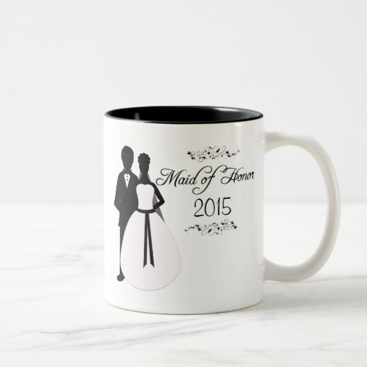Personalisierte Trauzeuginstrudel-Gastgeschenk Zweifarbige Tasse (Rechts)