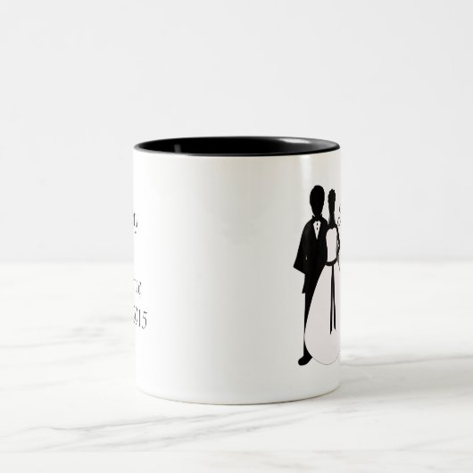 Personalisierte Trauzeuginstrudel-Gastgeschenk Zweifarbige Tasse (Mittel)