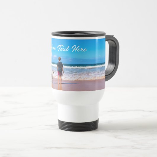 Personalisierte Travel Mug und benutzerdefinierter Reisebecher (VorderseiteRechts)