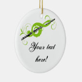 Personalisierte Treble Clef & Flute Keramik Ornament (Rechts)