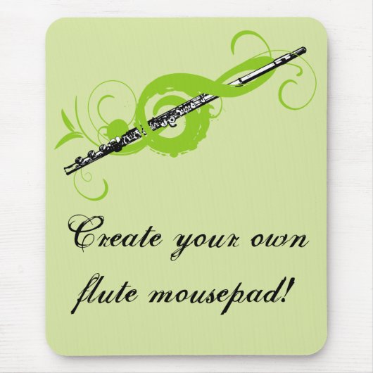 Personalisierte Treble Clef & Flute Mousepad (Vorne)