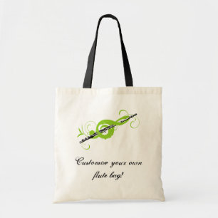 Personalisierte Treble Clef & Flute Tragetasche