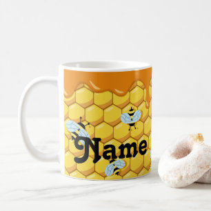 Personalisierte Treiblütenentwürfe für Honigbienen Kaffeetasse