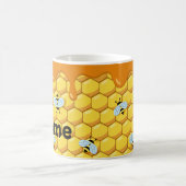 Personalisierte Treiblütenentwürfe für Honigbienen Kaffeetasse (Mittel)