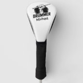 Personalisierte trendige Drummerfaust mit Drumstic Golf Headcover (Vorderseite)
