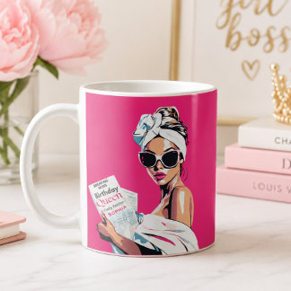 Personalisierte Trendige Geburtstagskönigin Kaffeetasse