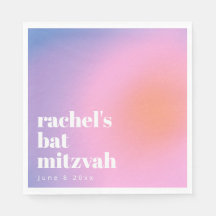 Personalisierte trendige lila Bat Mitzvah