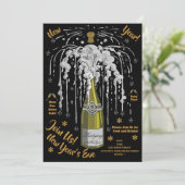 Personalisierte trendige Neujahrsvorstellungen - P Einladung (Stehend Vorderseite)