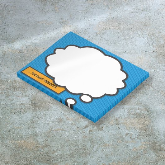 Personalisierte trendige Sprechblase im Comic-Stil Post-it Klebezettel