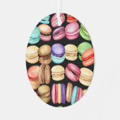 Personalisierte trendy Artistic Watercolor Macaron Ornament Aus Metall (Vorderseite links)