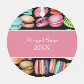 Personalisierte trendy Artistic Watercolor Macaron Ornament Aus Metall (Rückseite)