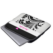 Personalisierte trendy Black & White Electronics B Laptopschutzhülle (Vorne Knopf)