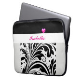 Personalisierte trendy Black & White Electronics B Laptopschutzhülle (Vorderseite Links)