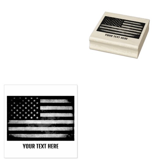 Personalisierte Trendy USA Flag Gummistempel (Stempel)