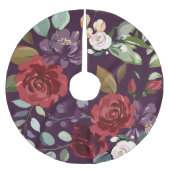 Personalisierte Treppenkleidung Lila Rose Gold Geo Polyester Weihnachtsbaumdecke (Vorderseite)